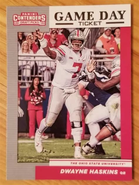 Carte De Football Dwayne Haskins Rc Contenders Draft Picks Jour De