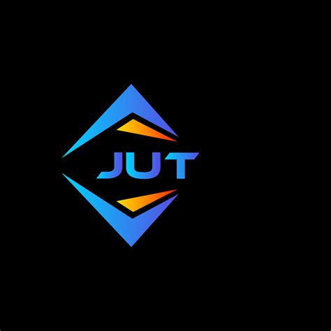 jut abstract technology logo design  black background jut creative