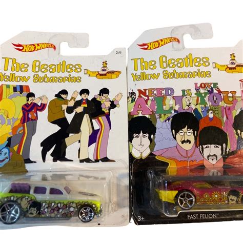 Hot Wheels The Beatles Yellow Submarine Cars S