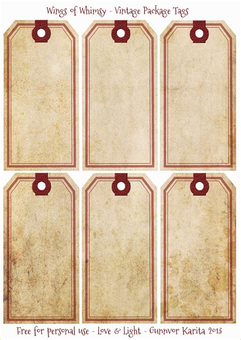 Free Printable Gift Tags Templates Of 5 Best Of Vintage Gift Tags Free ...