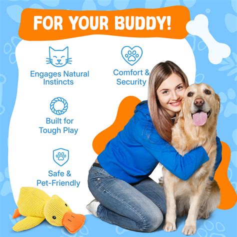 Calming Durable Duck Dog Toy, Heavy Chewing & Bite Resistant Toy For