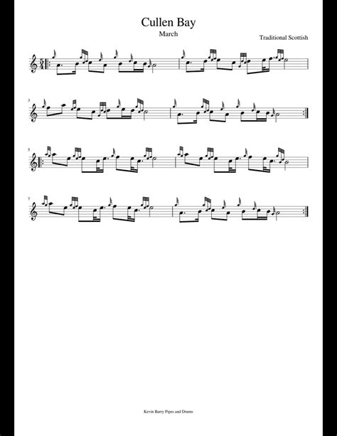 Cullen Bay Sheet Music For Bagpipe Download Free In Pdf Or Midi