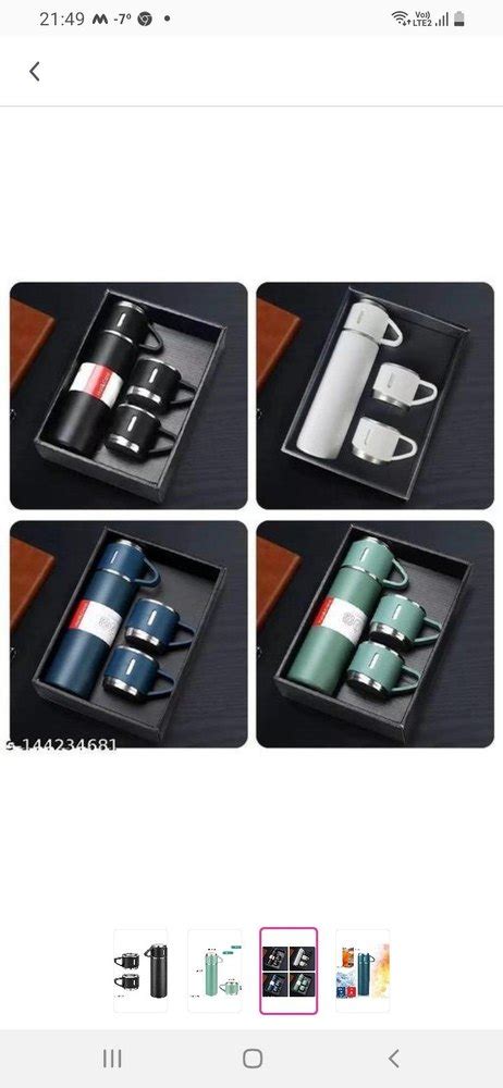 Vacuum Insulated Bottle With Cup For Hot And Cold Drink Water Flask