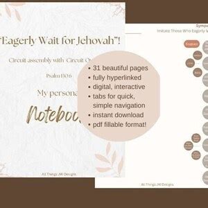 Eagerly Wait For Jehovah Jw Circuit Assembly Digital Notebook Jw