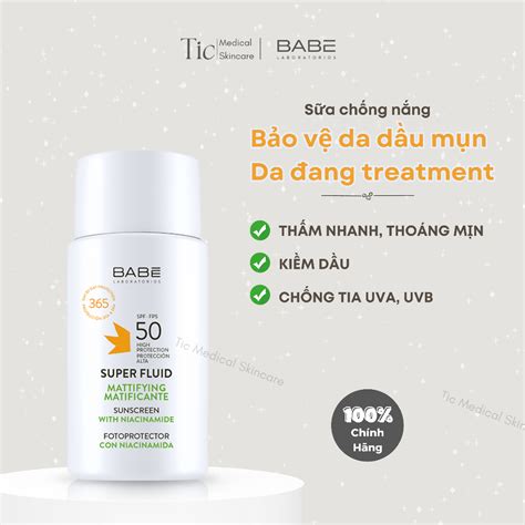 Genuine Babe Super Fluid Mattifying Sunscreen Spf Broad Spectrum Oil Control Ml Shopee