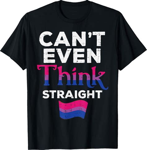 Can T Even Think Straight Lgbtq Bisexual Flag Gay Pride Bi T Shirt Walmart