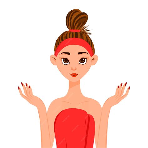 Premium Vector Beauty Female Face Cartoon Style