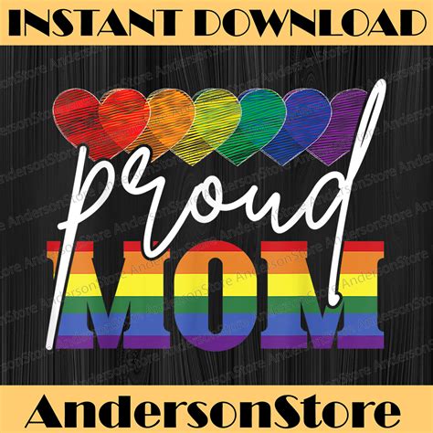 Proud Mom Mothers Day LGBTQ Rainbow Flag Gay Pride LGBT Mont Inspire Uplift