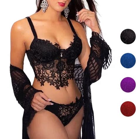 Wholesale Female Private Label Sexy Black Lace Trim Wireless Bra Lingerie Dot Mesh Lace Bra