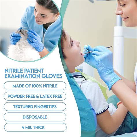 London Labs Nitrile Exam Gloves 4 Mil Thick - Latex-Free & Powder-Free