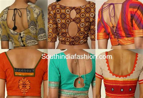 blouse  neck designs  cotton saree blouses