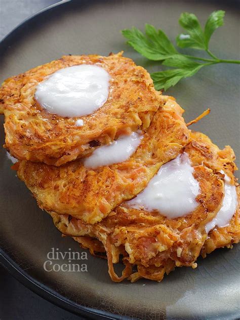 Tortitas De Zanahoria Y Queso Receta De Divina Cocina