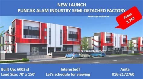 New Launch Puncak Alam Industry Semi Detached Factory Kuala Selangor