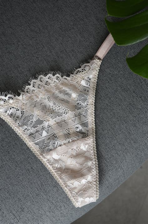 Ensemble Lingerie Nue Ensemble Lingerie En Dentelle Lin Sans Etsy France
