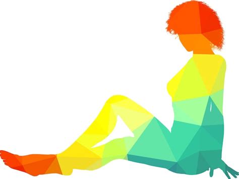Premium Vector Vector Image Of A Woman Sitting On The Floor Isolated