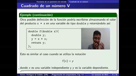 Funciones En Programacion Ii Otra Version Del Cuadrado De Un Numero