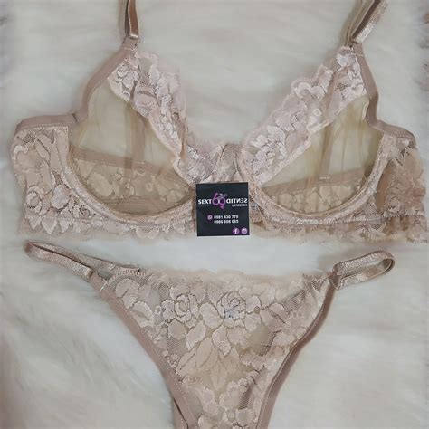Conjunto En Color Cremita Sexto Sentido Sex Shop