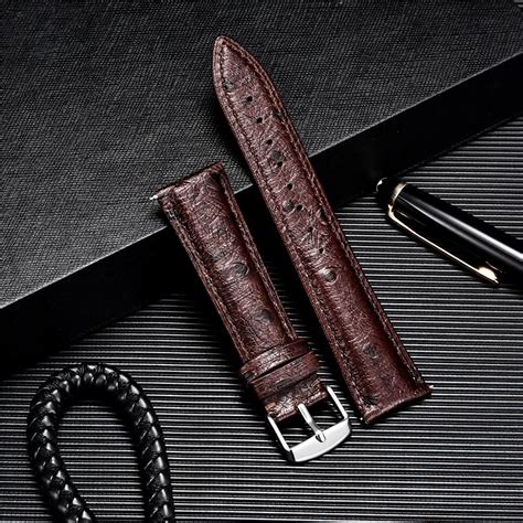 Ремешок кожаный с узором страуса, мягкий быстросъемный браслет для ...