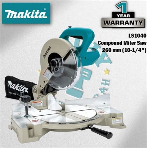 Makita Ls1040 Compound Miter Saw 260mm 10 14『1 Year Warranty』『100
