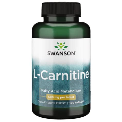 Swanson L Carnitine Amino Acid Supplement Promote Lean Muscle 500