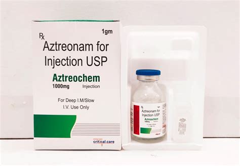 Aztreochem Allopathic Aztreonam For Injection Usp Gm Packaging Size