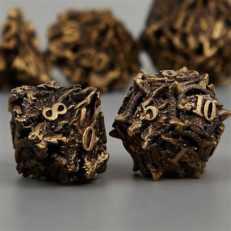 Кубики для DnD (ДнД) 7 шт Металлические ,Кости игральные Дайсы ...