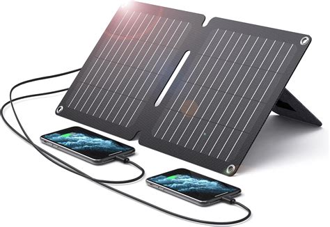 BigBlue Cargador De Paneles Solares De 36 W Con CC 20 V18 A PD 20 W USB