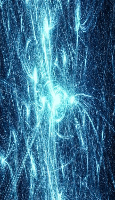 Download Light Blue Phone Illuminated With Abstract Lights Wallpaper