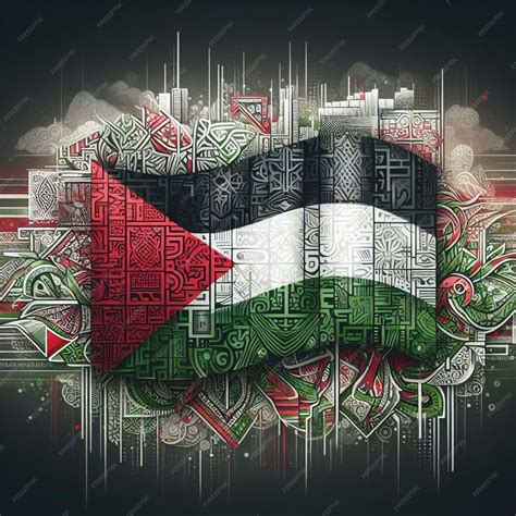 Premium Photo | Vibrant palestinian flag art a symbol of resilience