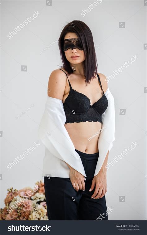 Beautiful Brunette Girl Sexy Business Suit Stock Photo 1114892927 Shutterstock