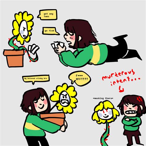 Flowey And Chara By Pupbeat On Deviantart