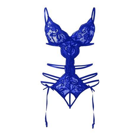 Mortilo Women Snap Crotch Lingerie Lace Bodysuit Deep V Teddy Lace Push UP Bodysuit Hot Lingerie