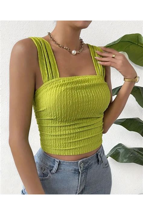 MODA MERTER Yaz için kolsuz kare yaka crop atlet bikini üstü Fiyatı Yorumları Trendyol