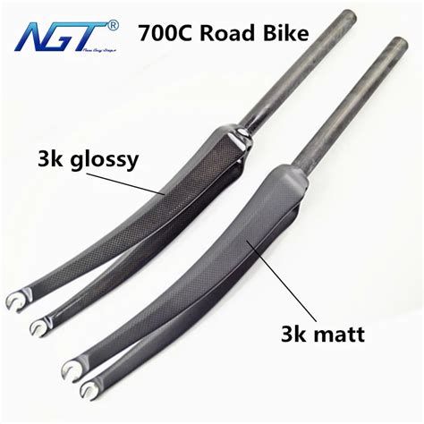 Carbon Fork Road Bike Front Bicycle Forks 1 1/8 700C Super light Weight ...