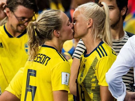 Pernille Harder Kisses Her Girlfriend Swedish Soccer Star Magdalena