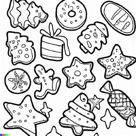 Biscoito De Natal Para Colorir - 25+ Desenhos de Biscoito de Natal para Imprimir e Colorir/Pintar