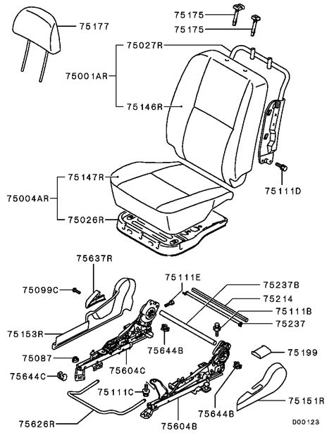 MN162390HE Back Assy Fr Seat Lh Mitsubishi YoshiParts