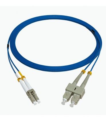 Panduit 7FT OM4 50/125um Multimode Duplex LC-to-SC Aqua Fiber Patch Cord — Blue (5-Pack) (UTPSP-OM4-LC-SC-7FT-BL-5PK)