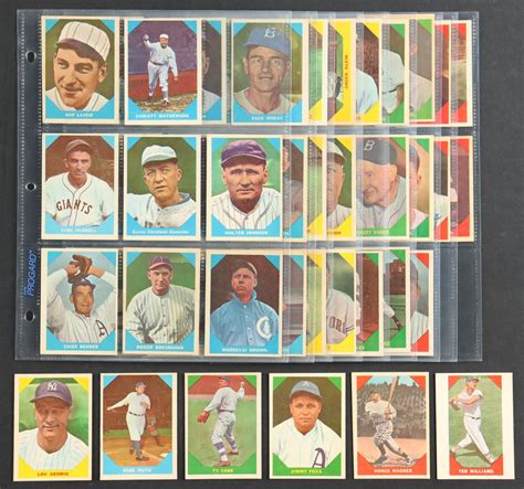 Fleer Baseball Complete Set Cards With Babe Ruth Lou Gehrig Ty Cobb