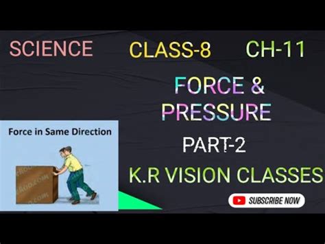 FORCE AND PRESSURE CLASS 8 CHAPTER 11 SCIENCE PHYSICS PART 2 CBSE