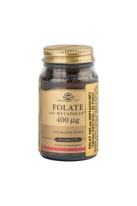 Solgar Folate 400mcg 50 Tablet Fiyatı, Yorumları - Trendyol