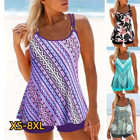 Kaufe Frauen Hohe Taille Tankini Sommer Neue Design Druck Bademode Badeanzug Bikini