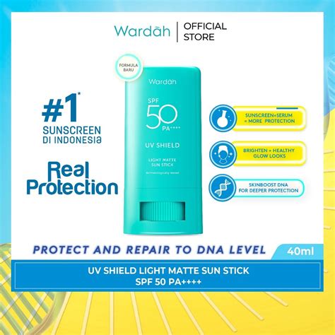 Jual Wardah UV Shield Light Matte Sun Stick SPF 50 PA 22 G Shopee