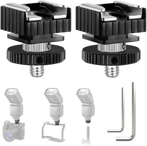Amazon Flash Hot Shoe Mount Adapter To Thread Hole With Male To Male