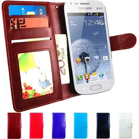 Flip Wallet Leather Case For Samsung Galaxy S Mini Case I Gt I