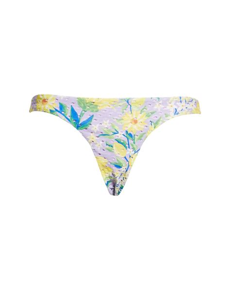 Farm Rio Lemon Dream Bikini Bottoms At Nordstrom Rack In Blue Lyst