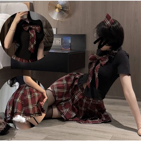 Jual Lingerie Wanita Hot Jumbo Set Seragam Cosplay Bow Siswa Kostum Rok Pendek 3A600 Shopee