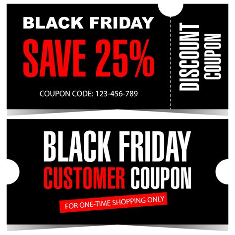 Black Friday discount coupon. Vector discount voucher, certificate