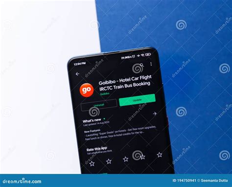 Assam India August 22 2020 Goibibo Logo On Phone Screen Stock