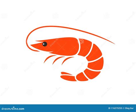 Shrimp Logo And Seafood Design Element Cartoon Vector Cartoondealer